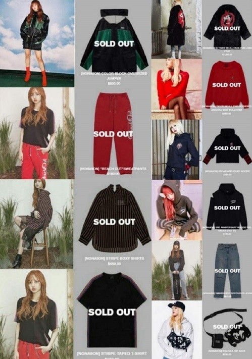 Lisa sở hữu khả năng sold-out thần thánh trong giới nữ idol. Hàng loạt nhãn hàng thời trang, mỹ phẩm, tạp chí..., đều sold-out khi gắn mác Lisa.