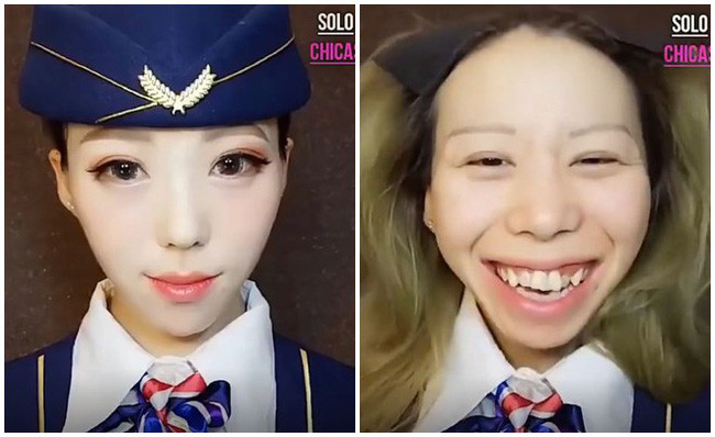 Một bằng chứng hùng hồn khác để bạn tin vào sức mạnh của trang điểm. Ảnh: cắt từ clip.