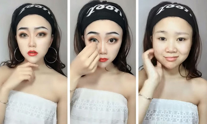 Chỉ đến khi các cô gái quyết định tẩy trang, nhiều fan mới choáng váng khi biết đôi mắt to, chiếc mũi cao hay gương mặt V-line thon gọn đều là sản phẩm của công nghệ.