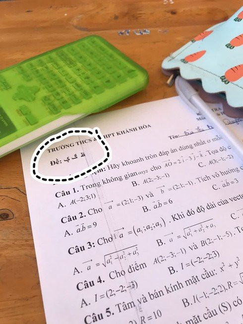 Dùng chữ Ấn Độ để làm mã đề thi là một tầm cao mới của giáo viên thời nay.