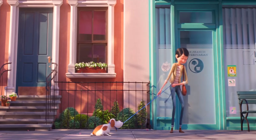 “Bác sĩ thú y. Không! Chị lừa em!”, Max phản đối kêu gào trong bất lực khi biết Katie đang đưa mình đi khám sức khỏe.