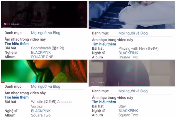 ... thì tất cả MV còn lại của BLACKPINK đều nằm ở danh mục Mọi người và Blog.