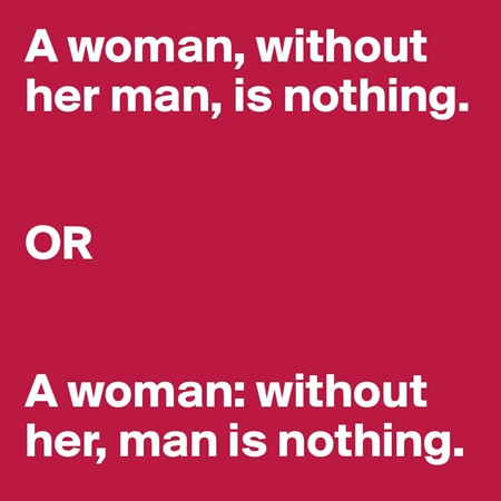 Chỉ cần dùng dấu câu khác, là ý nghĩa của câu đã khác hẳn.