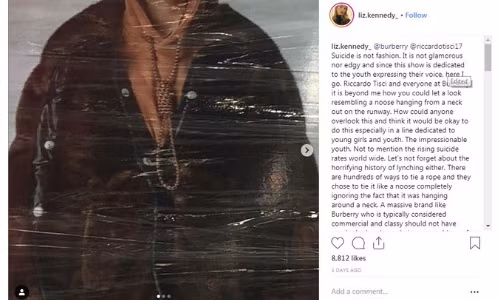 Bài viết của Liz Kennedy trên trang cá nhân Instagram của mình.