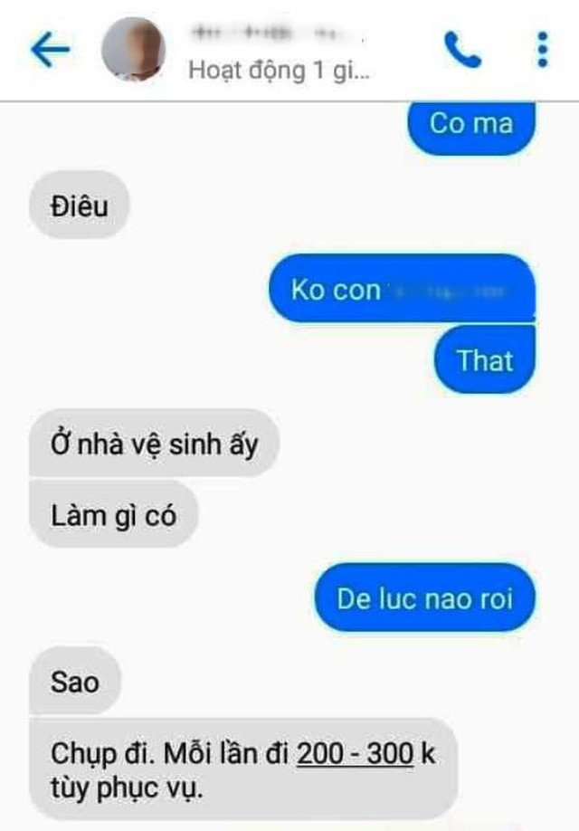 Những tin nhắn mà thầy Q. nhắn tin cho học trò cũ của mình bị tố "gạ tình"