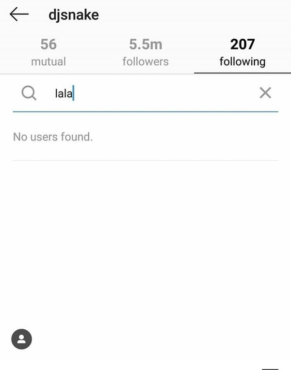 Anh chàng cũng đã hủy theo dõi tài khoản của Lisa.