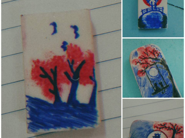 Những chiếc tẩy được biến tấu mới mẻ trở nên hấp dẫn hơn nhiều. (Ảnh: FB Thùy Vân)