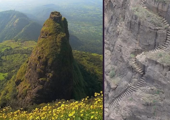 Kalavantin Durg, Ấn Độ: Pháo đài cao khoảng 610 mét này có các bậc thang được tạc vào vách đá của một ngọn đồi. Đứng từ trên pháo đài, người ta có thể trông thấy toàn cảnh Mumbai.