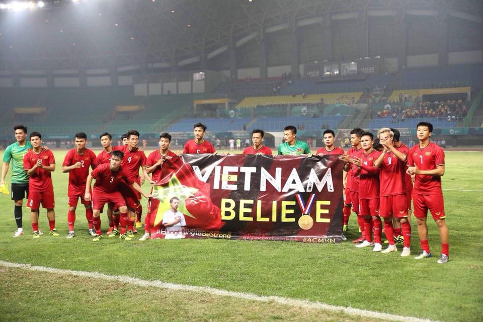 Hình ảnh rất xúc động của đội tuyển Olympic Việt Nam. Ảnh: On sports Hình ảnh rất xúc động của đội tuyển Olympic Việt Nam. Ảnh: On sports