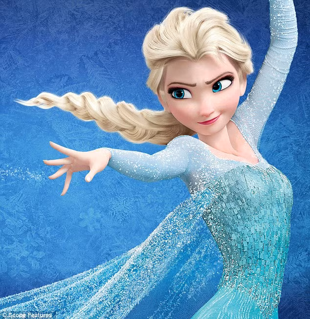 Elsa là công chúa rất hợp với những gam màu xanh. Cả tủ đồ của công chúa băng giá rất nhiều các tone màu xanh khác nhau.