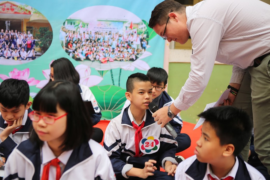 Các bạn thí sinh rất tự tin, hào hứng tham gia phần thi này.