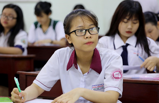 Thí sinh tham dự kỳ thi THPT quốc gia 2018. Ảnh: NGỌC DƯƠNG