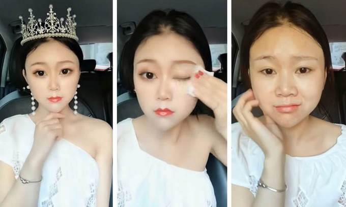 Bằng cách trang điểm, các cô gái Trung Quốc có thể biến hóa dung nhan, mỗi lần như trở thành một người khác biệt.