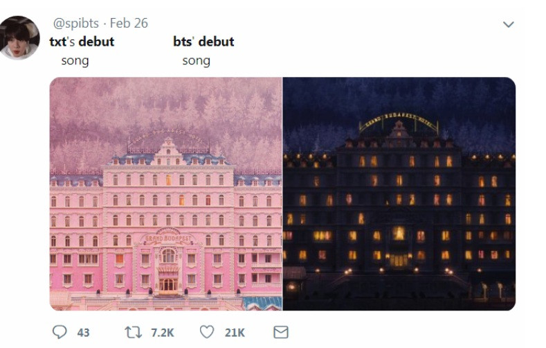 Hai nhóm nhạc debut mà đối chọi như ngày và đêm vậy đó.