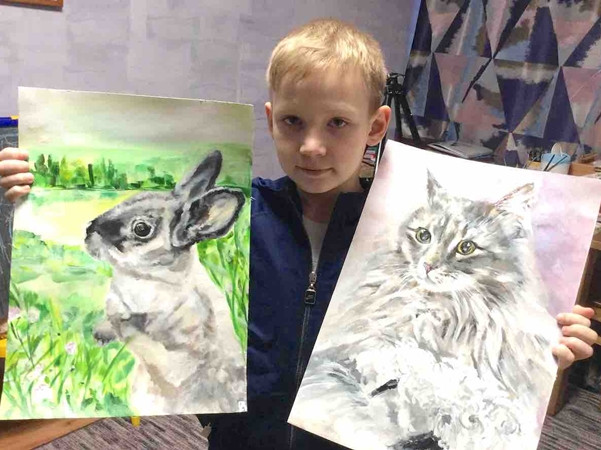 Pavel vốn rất thích vẽ động vật.