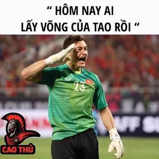 Thủ thành Văn Lâm vẫn là nhân vật không thể thiếu trong series ảnh chế (Ảnh: Quỳnh Phương).