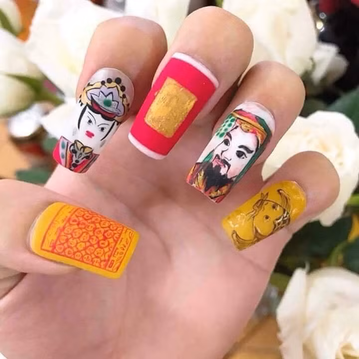 Mẫu móng tâm linh trong tháng cô hồn, mong mọi điều xui xẻo sẽ tránh xa! Có ai dám thử không nào!