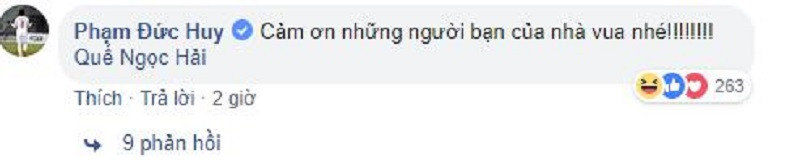 Lời cảm ơn của "nhà vua".