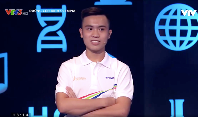 Cấn Thái Hoàng (THPT Thạch Thất, Hà Nội) lập kỷ lục ngay tại trận đấu đầu tiên của Đường lên đỉnh Olympia năm thứ 19