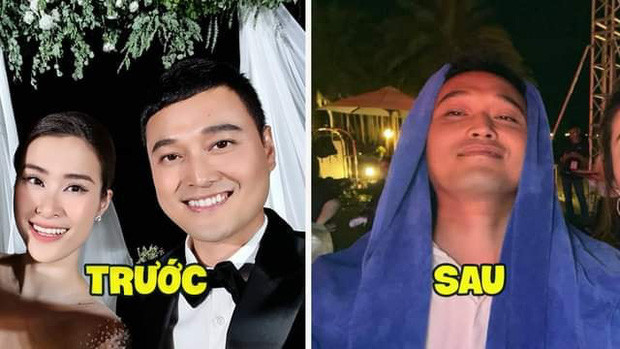 Đây là Quang Vinh trước và sau khi đăng dòng trạng thái trên Facebook: "Chúng nó quăng tao xuống nước".