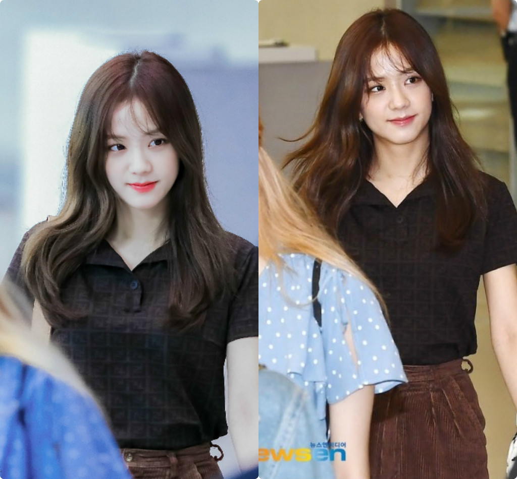 Cùng một sự kiện ra sân bay nhưng hình báo chụp và hình fansite chụp của Jisoo (Black Pink) không giống nhau cho lắm.