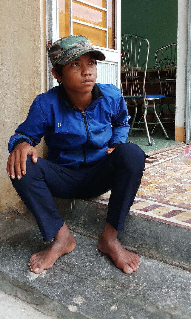 Cậu thiếu niên không rõ gốc gác đang được nuôi tại Trung tâm Công tác xã hội Quảng Nam.