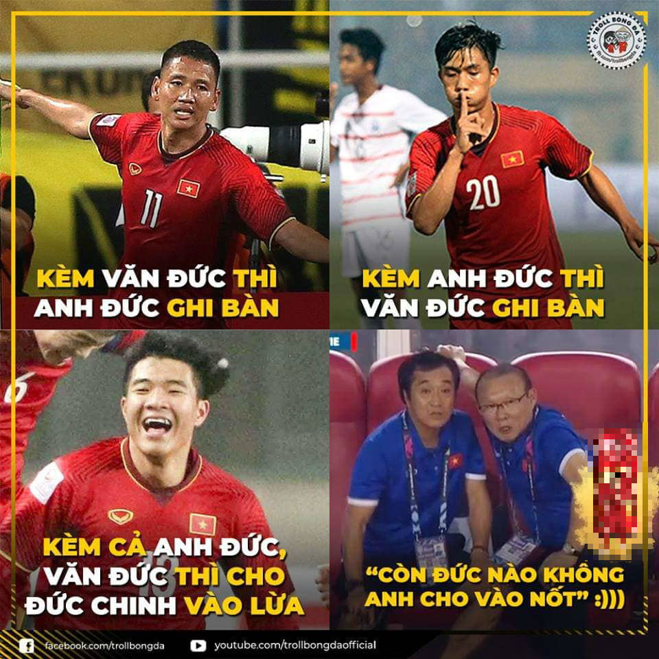 Song Đức tỏa sáng nhất đêm nay! (Ảnh: Troll bóng đá).