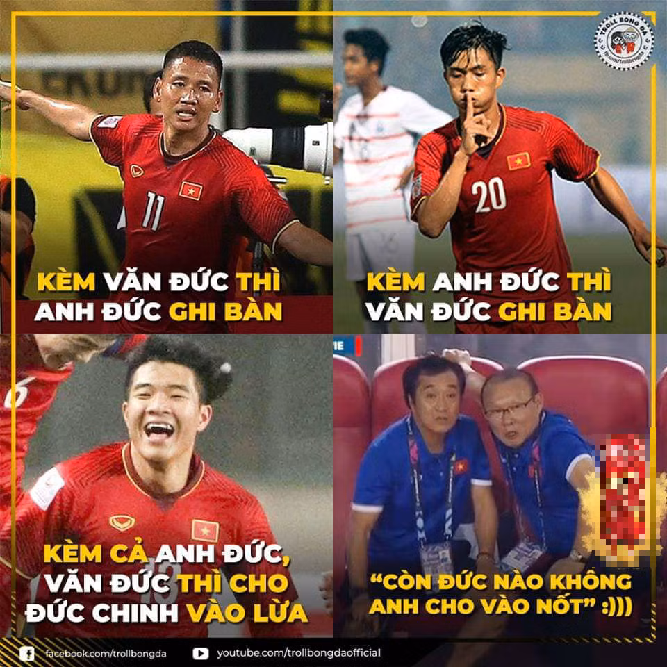 Song Đức tỏa sáng nhất đêm nay! (Ảnh: Troll bóng đá).