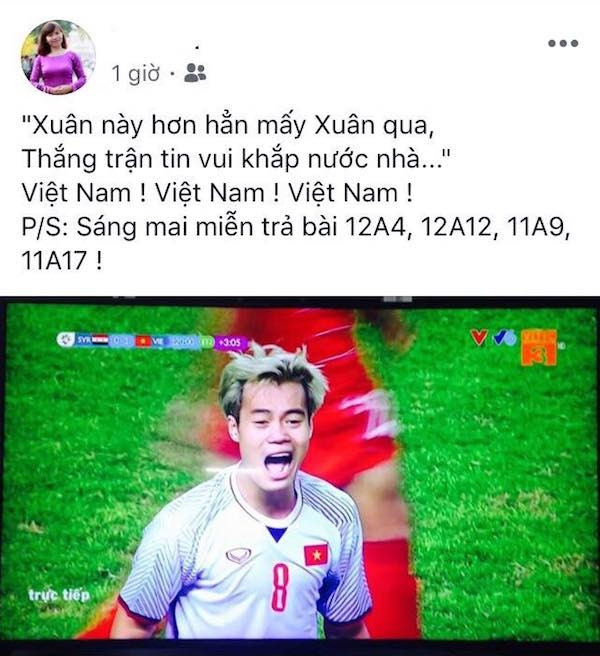Một cô giáo dạy văn vừa làm thơ hay vừa vui tính.