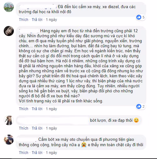 Mọi người cùng chia sẻ suy nghĩ của mình về môi trường và giải pháp.