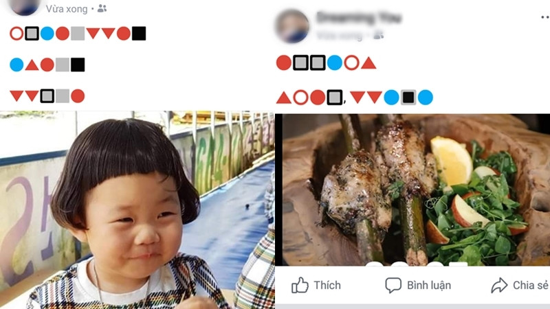 Ký tự tròn, vuông tràn ngập mạng xã hội.