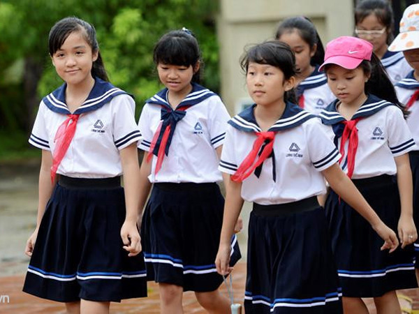 Học sinh trường Lương Thế Vinh, Hà Nội. Ảnh: T.T. Học sinh trường Lương Thế Vinh, Hà Nội. Ảnh: T.T.