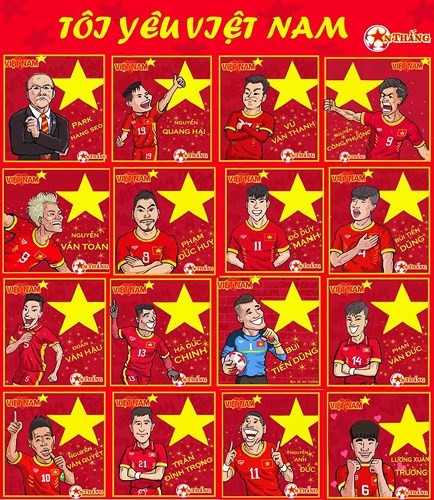Bộ tranh chân dung các thành viên Olympic Việt Nam của Họa sĩ An Thắng: