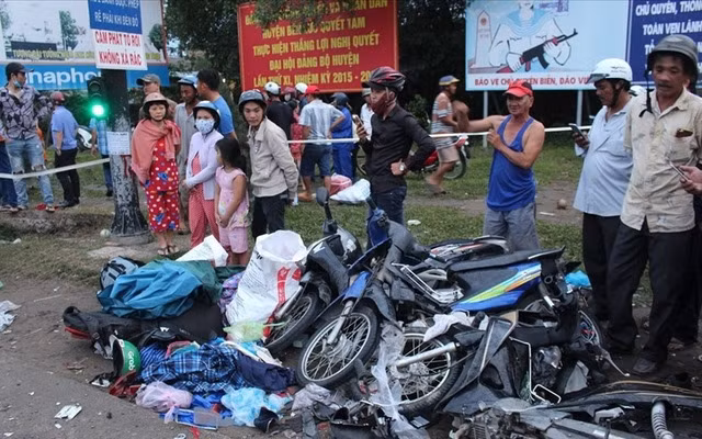 Hiện trường vụ tai nạn.