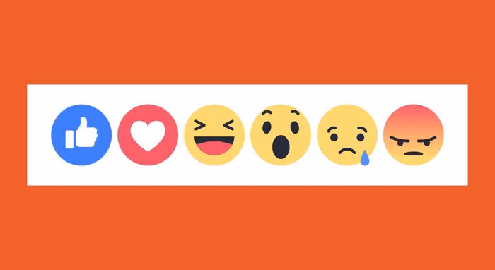 Trước đây, Facebook chỉ có nút Like. Về sau, nó phát triển thành bộ Reactions bao gồm 6 cảm xúc.