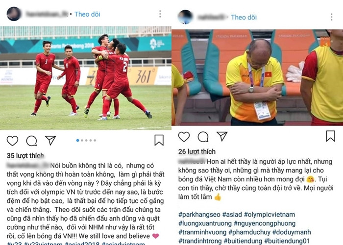 Không chỉ Facebook, Instagram cũng tràn ngập những lời cảm ơn và động viên của fan.