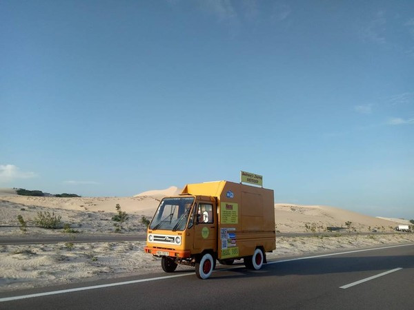 Chiếc xe trong thực tế khi chưa được ”chỉnh sửa”. (Ảnh: Nguyễn King)