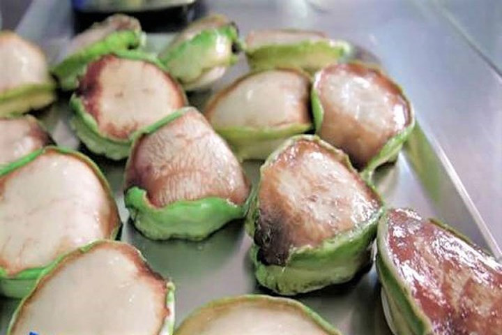 Ngay khi vừa đánh bắt lên bờ, bào ngư xanh được cấp đông tức thì bằng công nghệ cấp đông nhanh từng cá thể. (Ảnh: Trí thức trẻ).