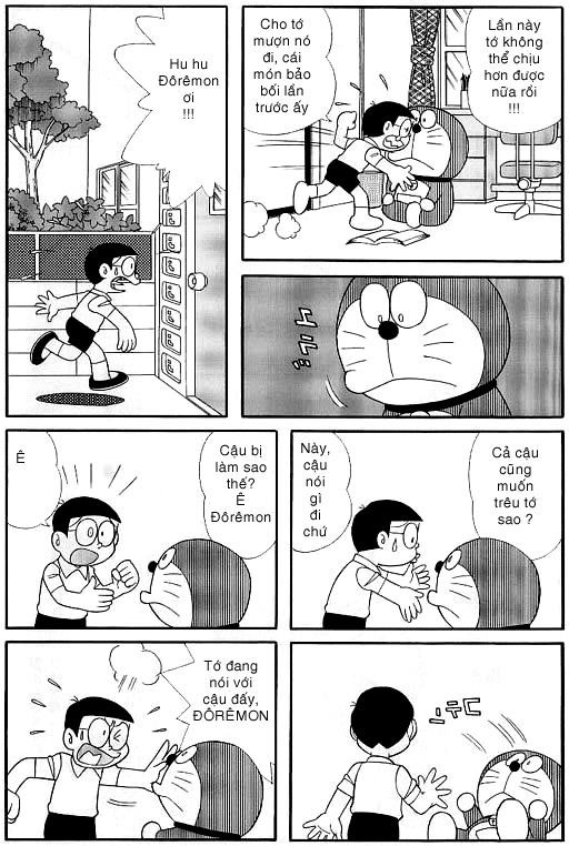 Doraemon bị hết pin dù Nobita có gọi bằng mọi cách.