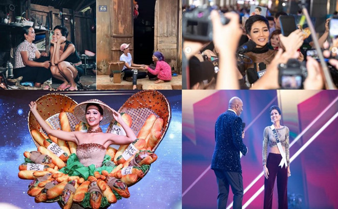 Dù không được xướng tên ở ngôi vị cao nhất tại Miss Universe nhưng H'Hen Niê nhận được sự chú ý của truyền thông thế giới không thua kém tân Hoa hậu. ẢNH: INSTAGRAM NV, AFP.