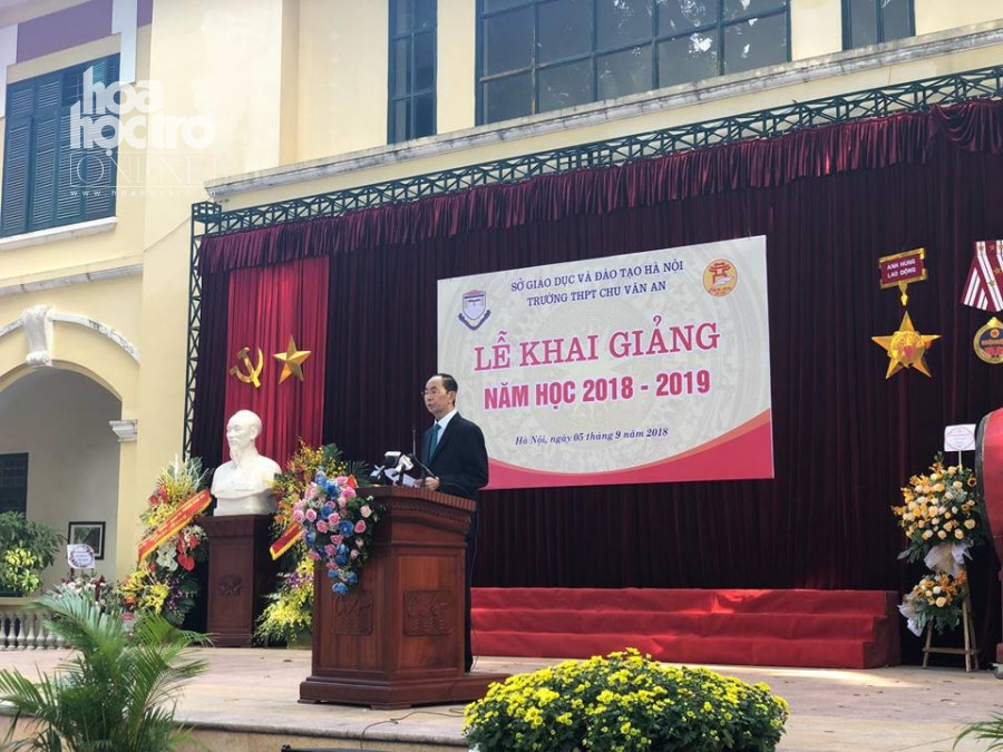 Chủ tịch nước phát biểu chào mừng năm học mới 2018 - 2019.