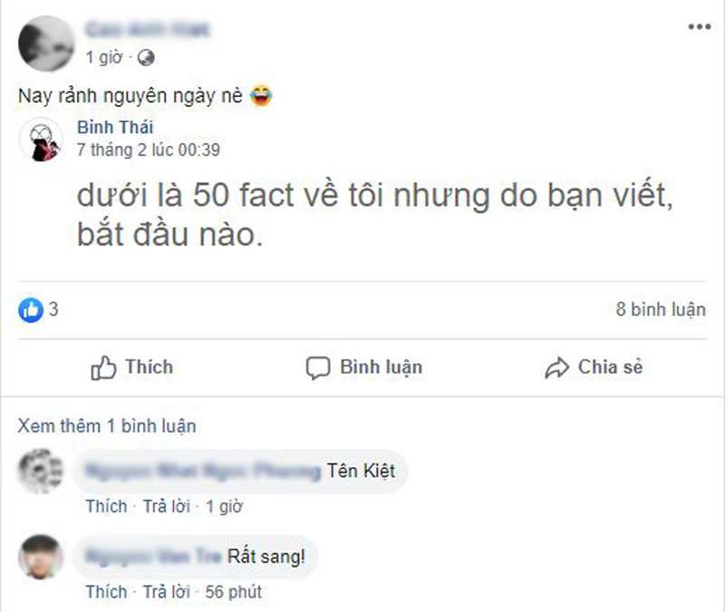 Rất nhiều người không nhịn nổi cười khi đọc dòng nhận xét của người khác về mình.