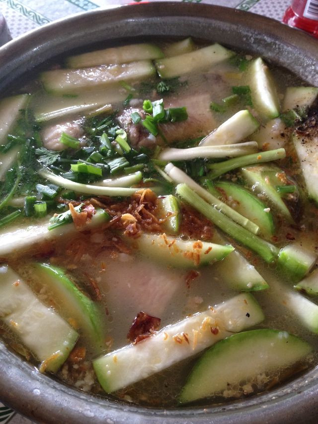 Cháo bầu nóng hổi