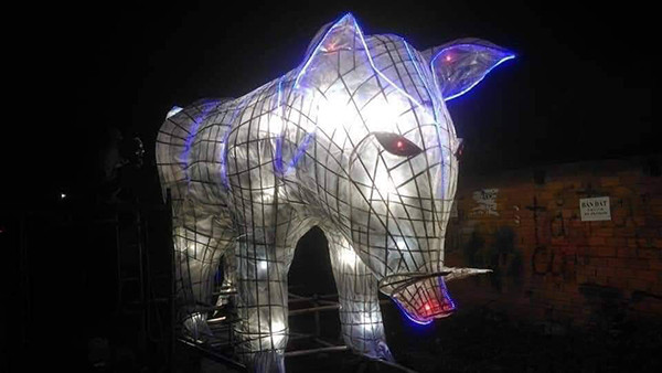 Linh vật Trung thu đủ hình thù ở Đức Trọng, Lâm Đồng.