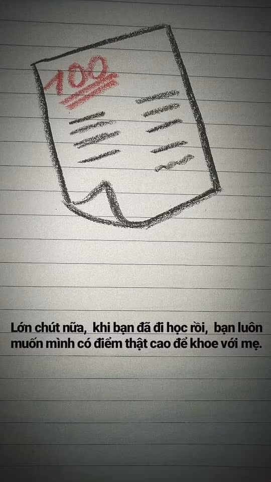 Món quà không còn là những bông hoa mà là những điểm Mười tròn trĩnh.