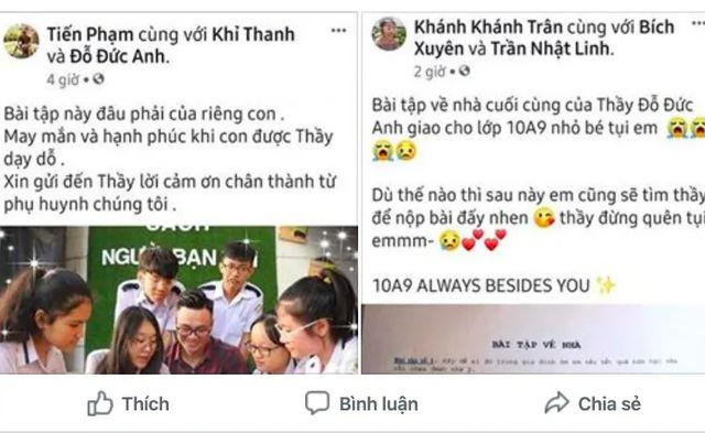 Học sinh và phụ huynh chia sẻ cảm xúc về bài tập đặc biệt này