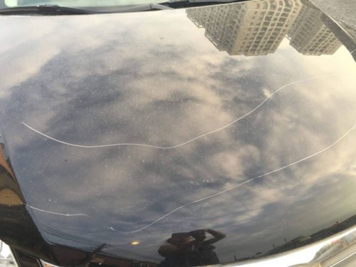 Chiếc xe xuất hiện nhiều vết xước. Ảnh: Zing