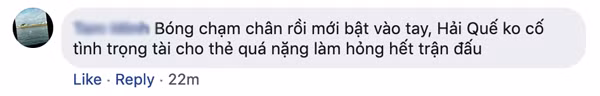 Dân mạng tranh cãi về tấm thẻ đỏ, lên tiếng bênh vực Quế Ngọc Hải.