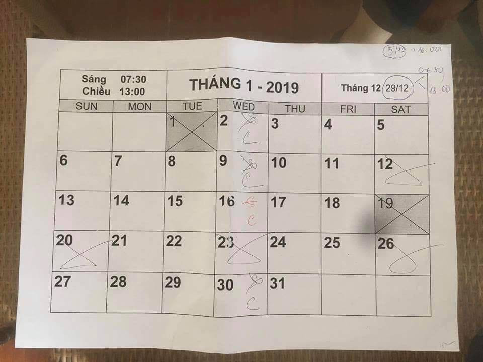 Ngày thi tháng 1/2019 gần như đã kín lịch.