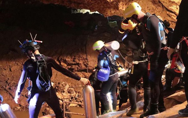 Cuộc giải cứu trong hang Tham Luang được cho là một câu chuyện có sức truyền cảm hứng đặc biệt. Ảnh: AFP